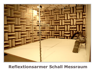 Reflextionsarmer Schall Messraum
